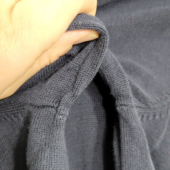 RW & Co Men's Navy Blue Long Sleeve V-Neck 100% Cotton Pullover Sweater Causal - Picture 4 of 9